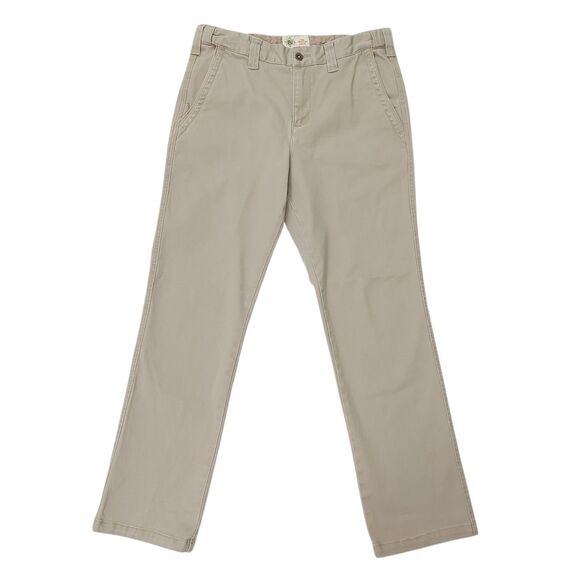 The Territory Ahead Pants Mens 32x29 Khaki Straight Leg Flat Front Chino Casual